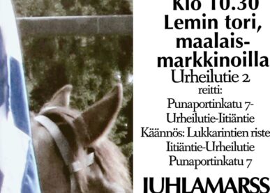 Tekstin Hevoskulkue Lemillä kuva