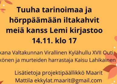 Tekstin Murretyöpaja Lemin kirjastolla kuva