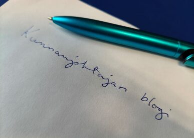 Tekstin Myönteinen vire näkyy ja kuuluu kuva