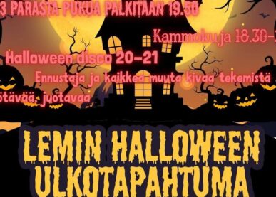 Tekstin Lemin Halloween ulkotapahtuma kuva