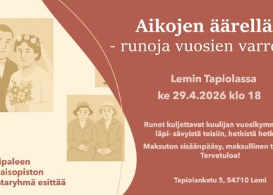 Tekstin Aikojen äärellä – runoja vuosien varrelta kuva