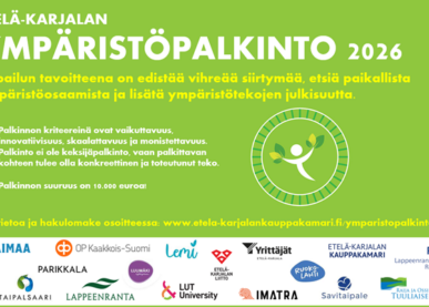Ajankohtaista-artikkelin YMPÄRISTÖPALKINTO 2026 kuva